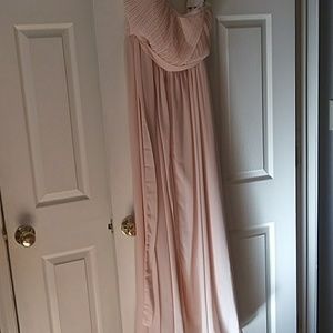 I am selling a blush bridesmaid dress!